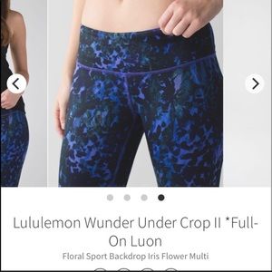 Lululemon Wunder under crop leggings